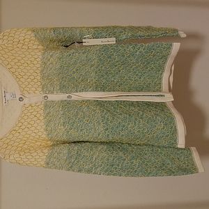 Susan Bristol (90% cotton, 10% rayon) sweater, size M.